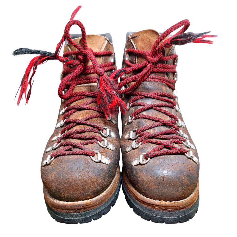 Dexter Vintage Leather Lace Up Hiking Boots Brown Vibram Sole USA Made Men's 8 M